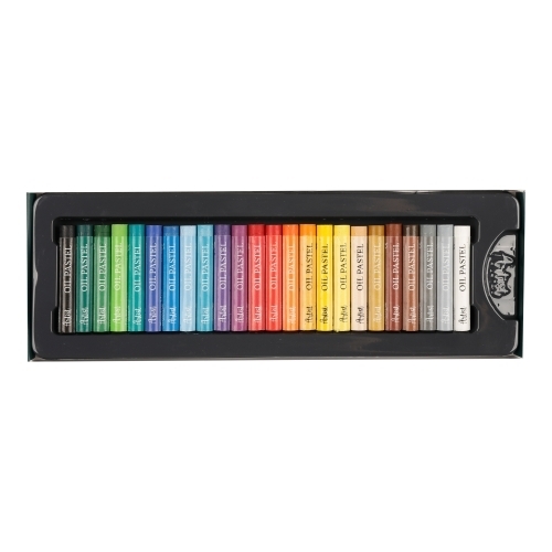 پاستل روغنی 24 رنگ جعبه مقوایی آریا آرتیست 3