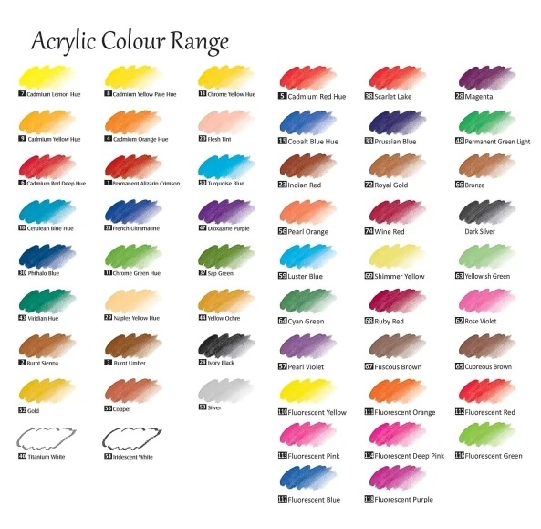 رنگ اکریلیک وستا کد 40 (Titanium White) حجم 75 میلی لیتر 2