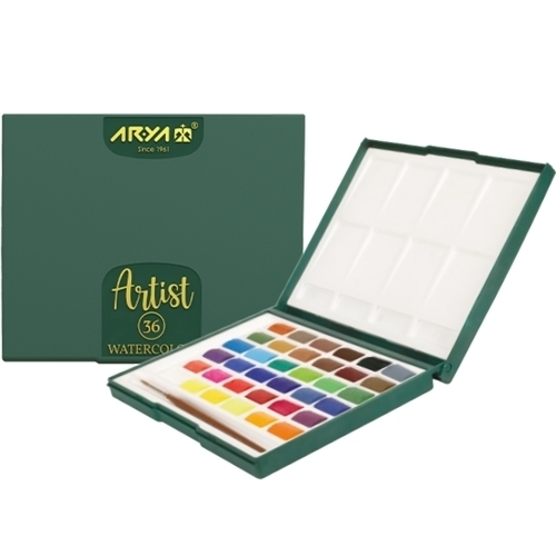 آبرنگ 36 رنگ جعبه مقوایی آریا آرتیست 2