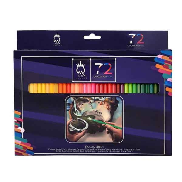 مداد رنگی 72 رنگ جعبه مقوایی ام کیو MQ