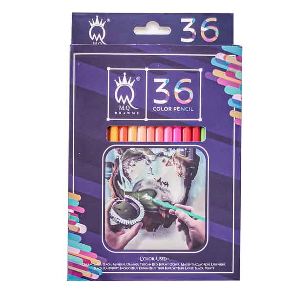 مداد رنگی 36 رنگ مقوایی ام کیو MQ