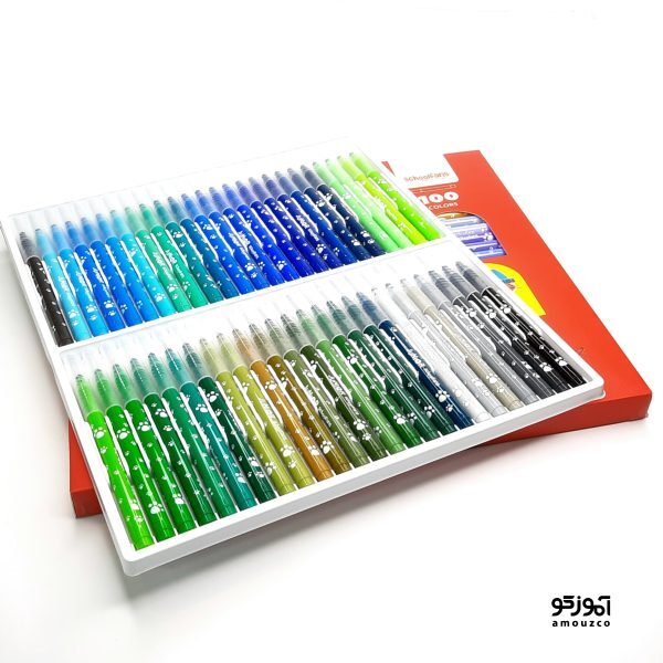 ماژیک 100 رنگ مدل جونیور اسکول فنس3