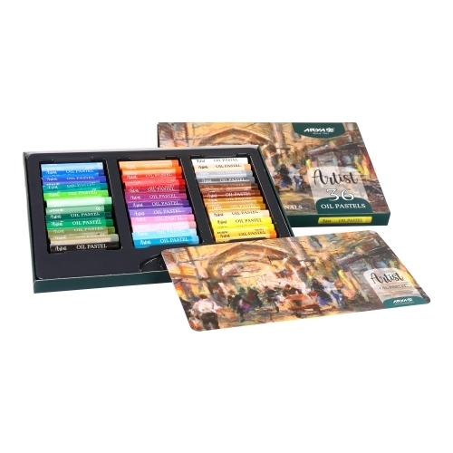 پاستل روغنی 36 رنگ جعبه مقوایی آریا آرتیست3