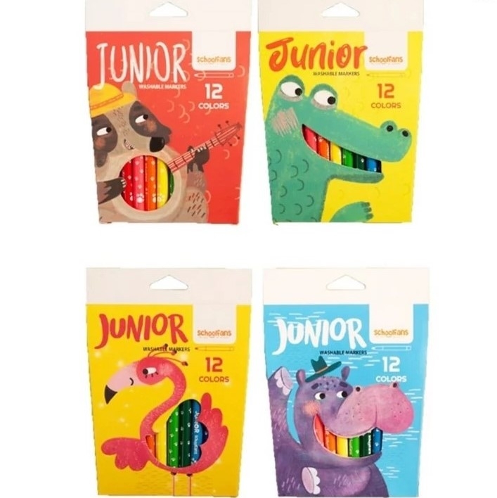  ماژیک 12 رنگ مدل جونیور اسکول فنس4 