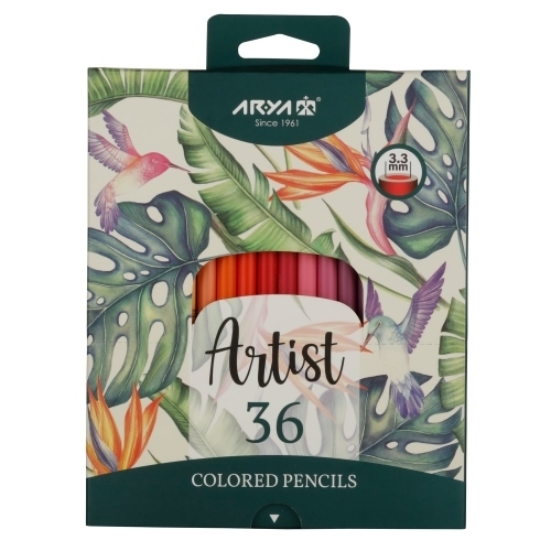 مداد رنگی 36 رنگ جعبه مقوایی آریا آرتیست
