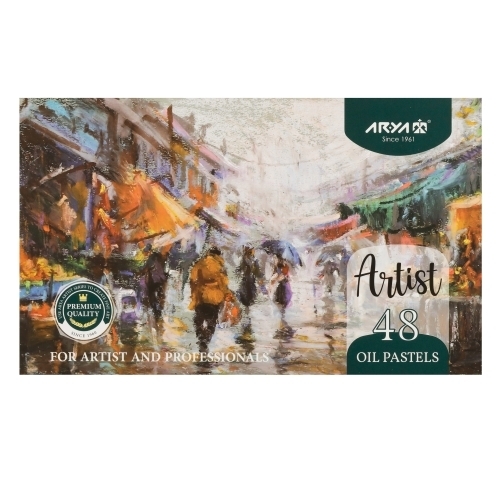 پاستل روغنی 48 رنگ جعبه مقوایی آریا آرتیست2