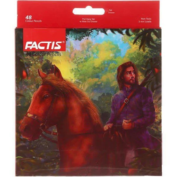  مداد رنگی 48 رنگ جعبه مقوایی فکتیس FACTIS 