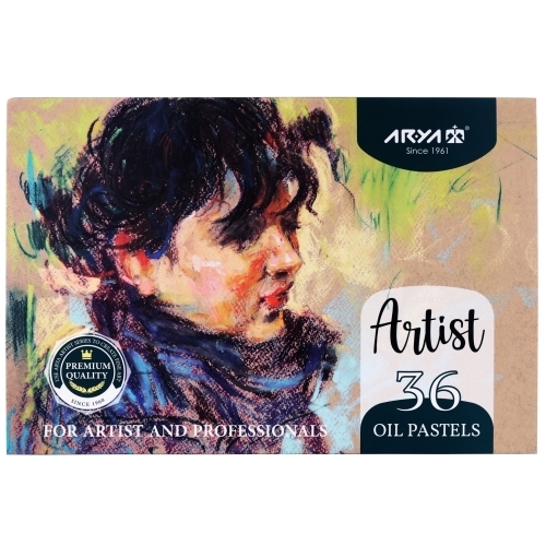 پاستل روغنی 36 رنگ جعبه مقوایی آریا آرتیست