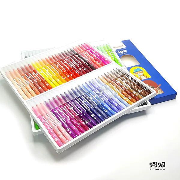 ماژیک 100 رنگ مدل جونیور اسکول فنس2