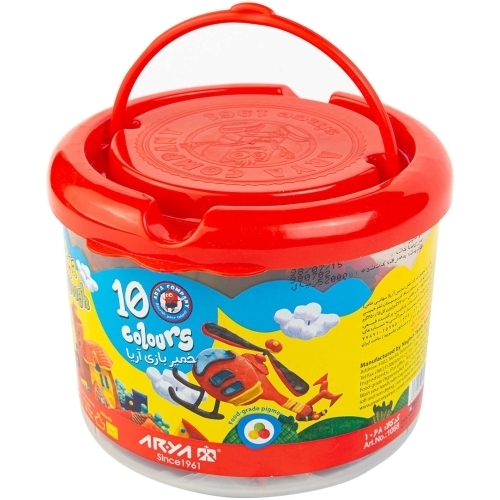 خمیر بازی سطلی ۱۰ رنگ آریا2