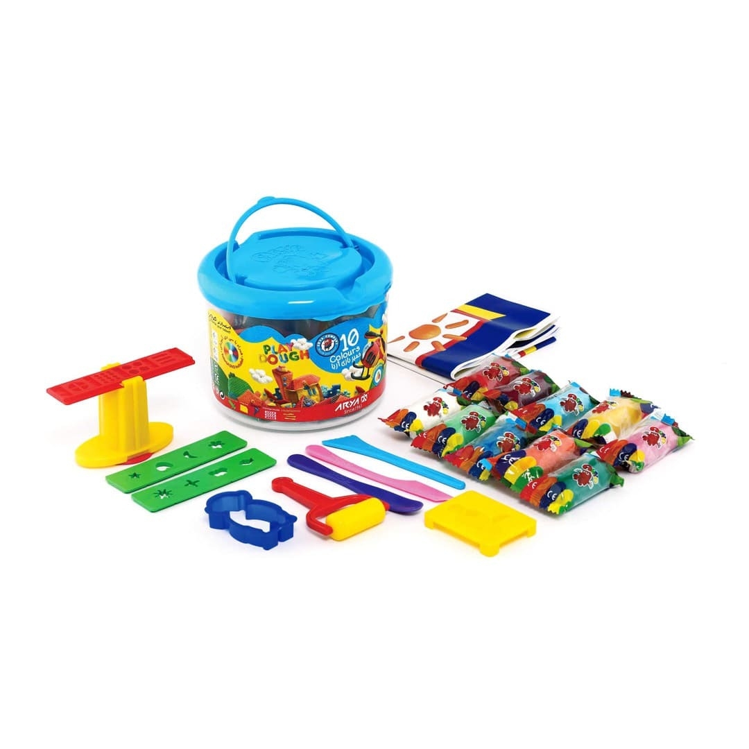 خمیر بازی سطلی ۱۰ رنگ آریا3